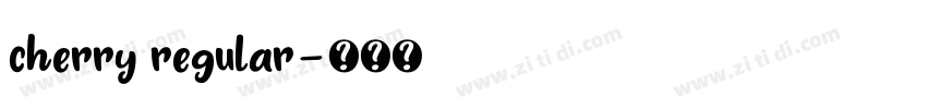 cherry regular字体转换